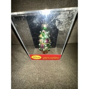 Fabulous Home‎ Holiday Hand Craft Glass Christmas Tree Ornament In Box